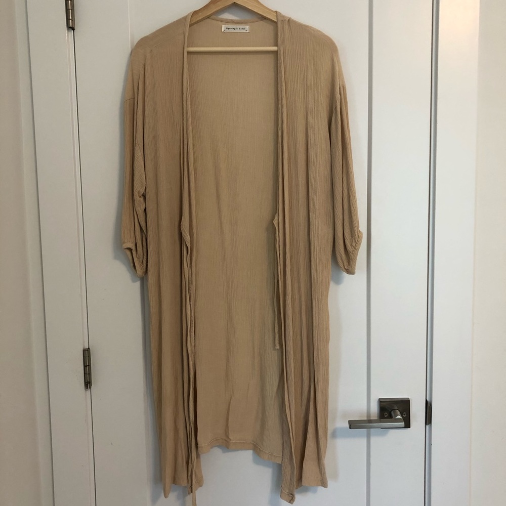 Robe style wrap summer cardigan